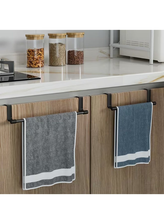 Over Cabinet Door Towel Holder Bar – No Drill Hanging Kitchen Towel Rack for Cabinet Door - Image 1